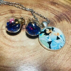 Princess and the Frog Necklace & Fairy Dust Studs